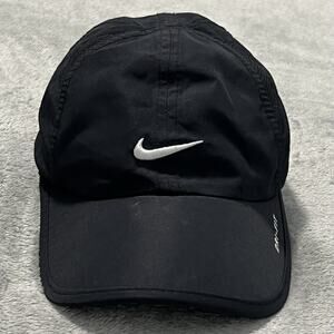 Nike Hat Youth 4-7 Black Dri Fit Embroidered Logo Adjustable Cap